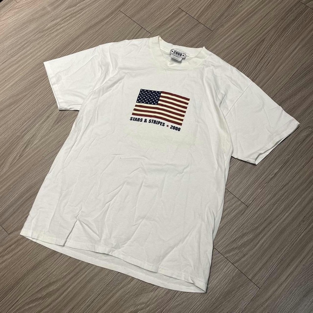 Stussy White Stars & Stripes Tee